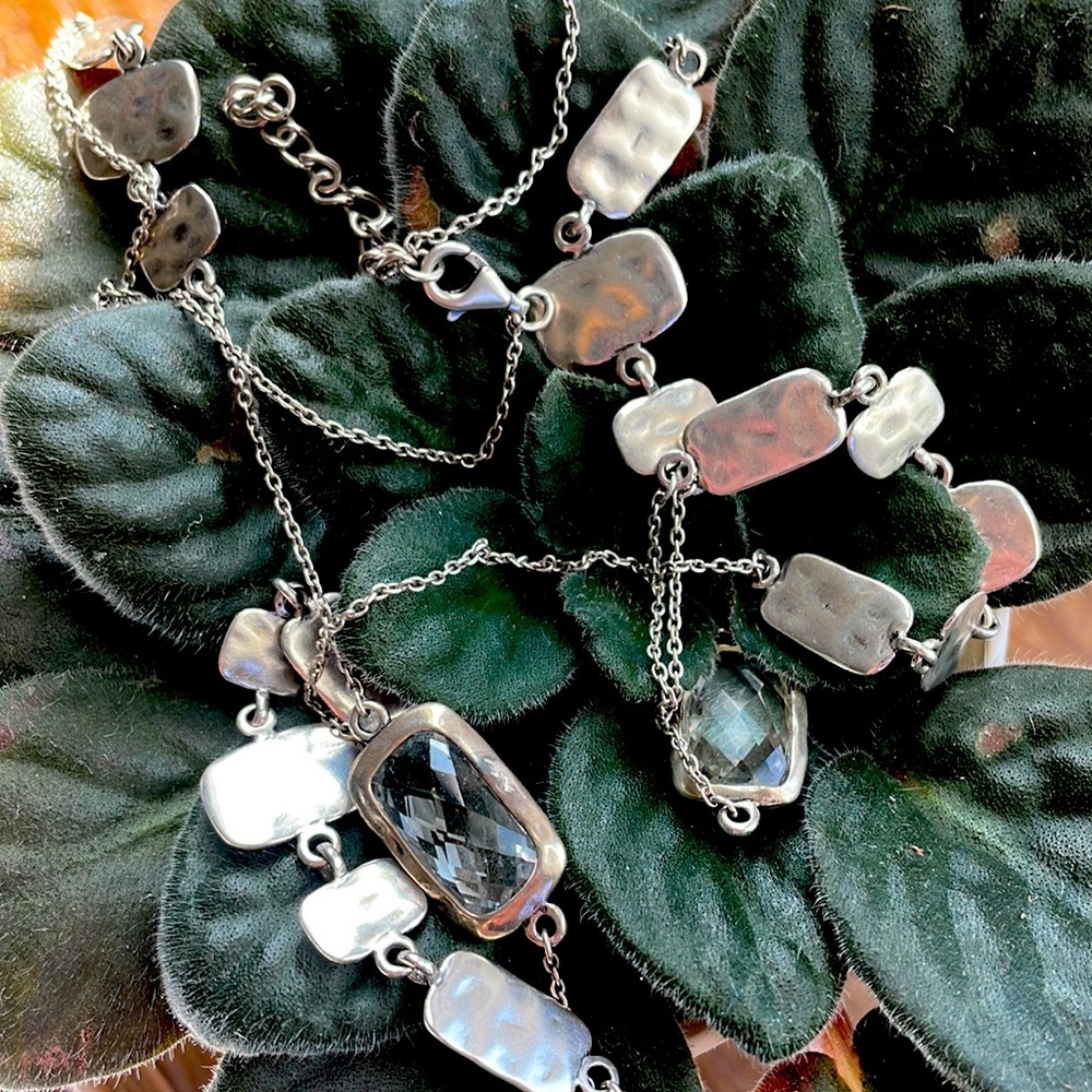 Sterling Silver Crystal Necklace